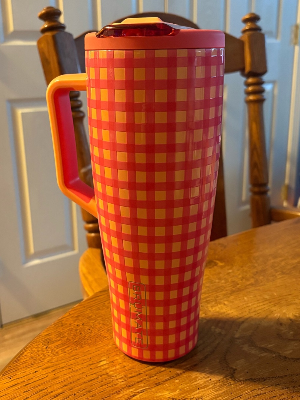 Brumate Era Flip 40 oz Peach Gingham